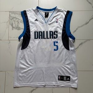 Adidas Dallas Mavericks Josh Howard #5 Jersey Men’s Size L White Blue NBA